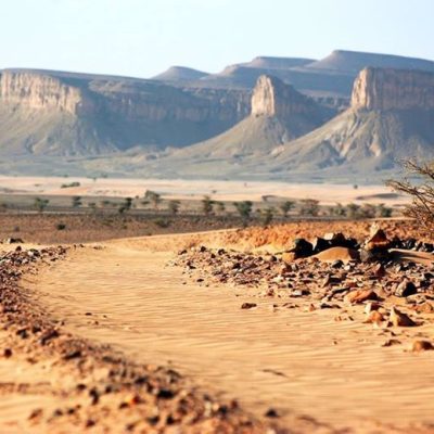 Les montagnes de l'Atlas et le désert