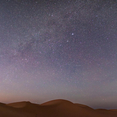 Ciel étoilé sur les dunes